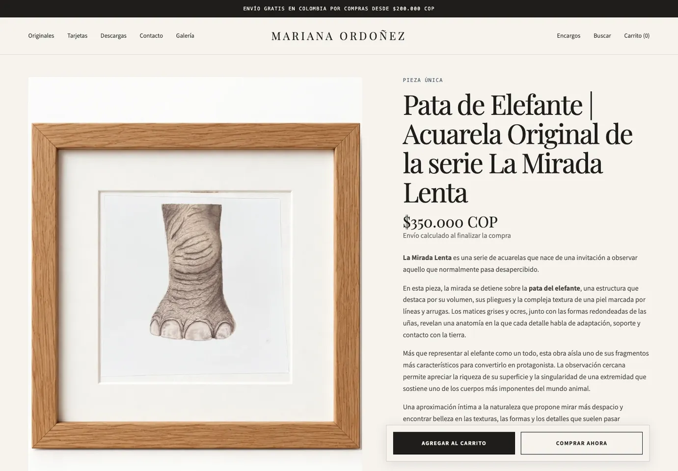 A product page that tells the story