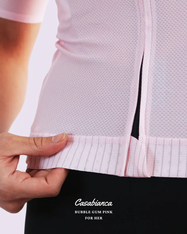 Casabianca Bubble Gum Pink jersey detail