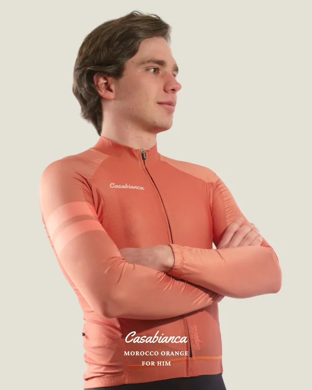 Casabianca Morocco Orange jersey on model