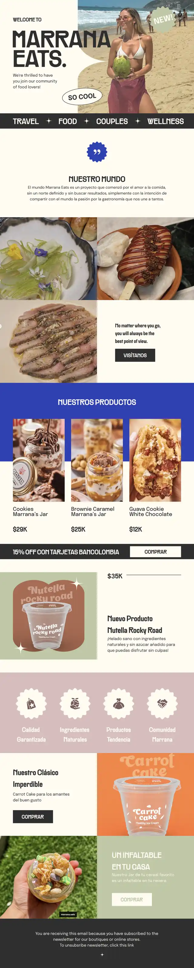 Marrana Eats - social layout