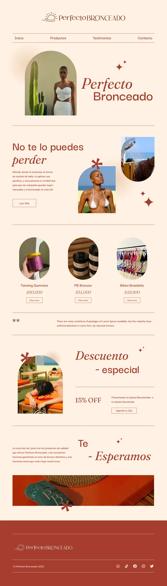 Perfecto Bronceado - social post