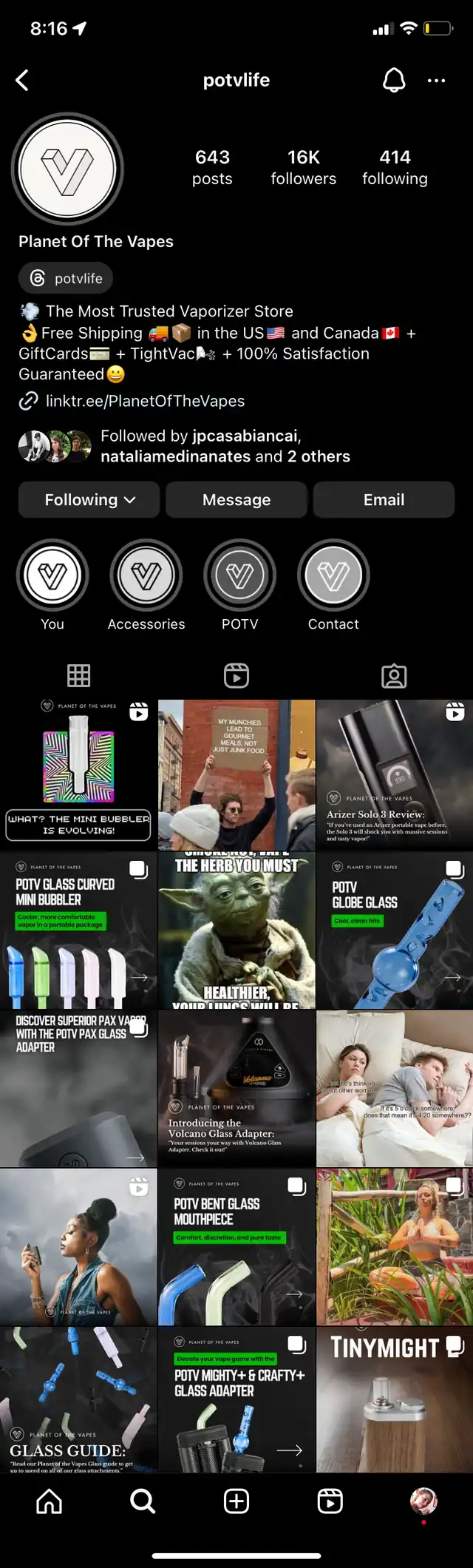 Planet of the Vapes Instagram feed system