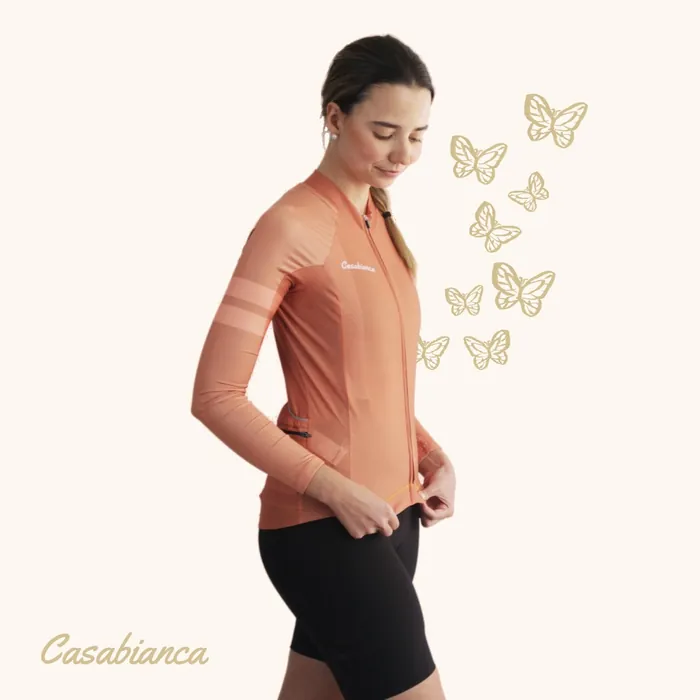 Casabianca cycling apparel - coral jersey