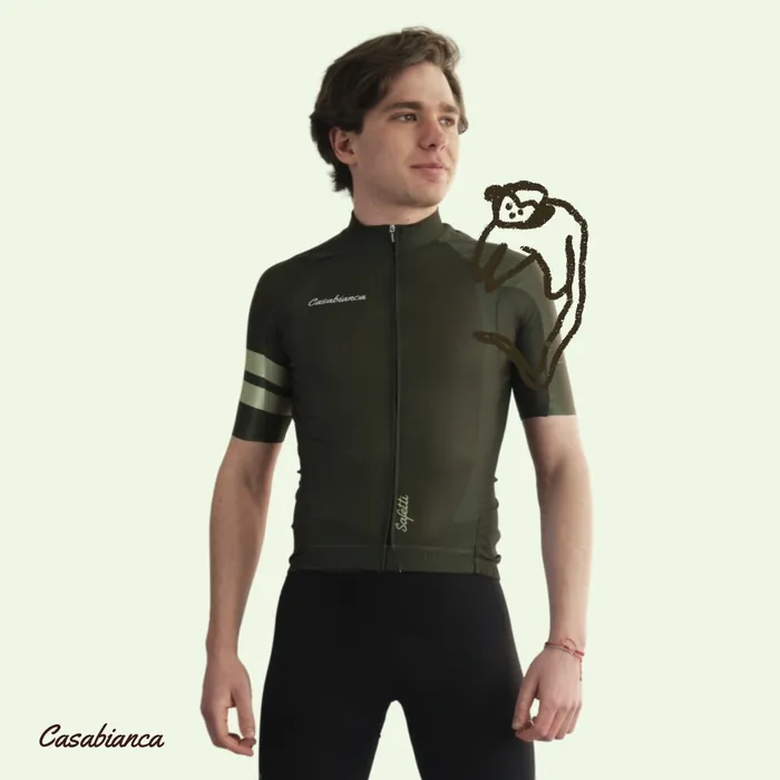Casabianca cycling apparel - olive jersey