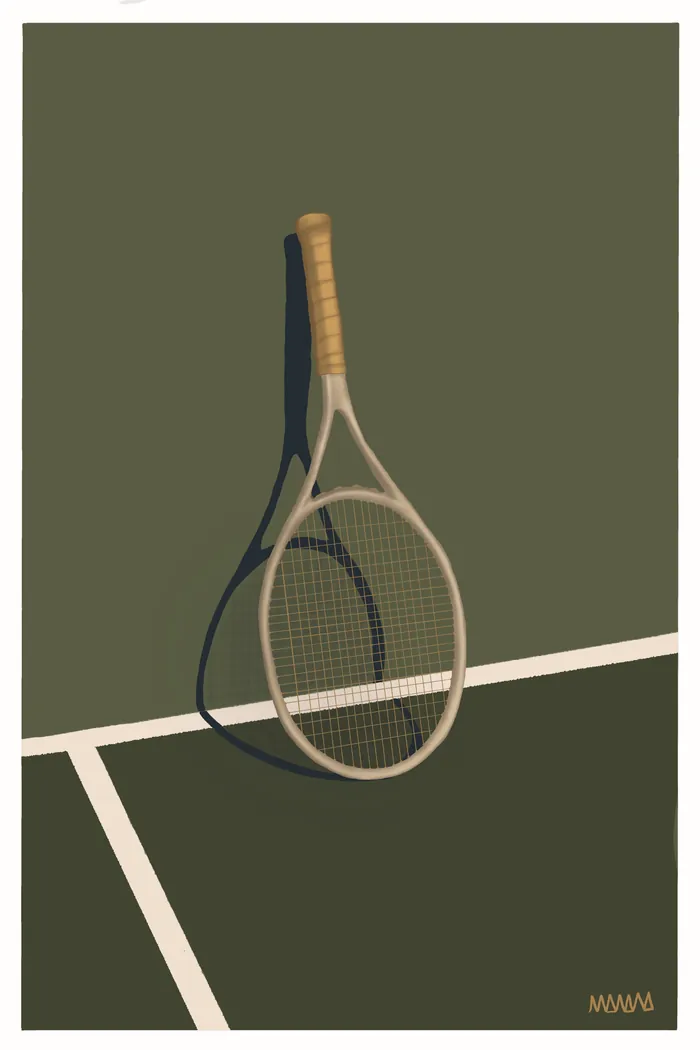 La raqueta - minimal sport poster