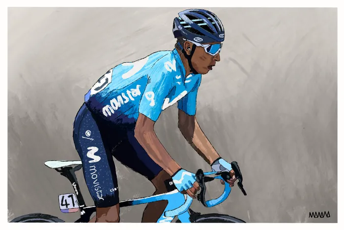 Nairo - cycling portrait print